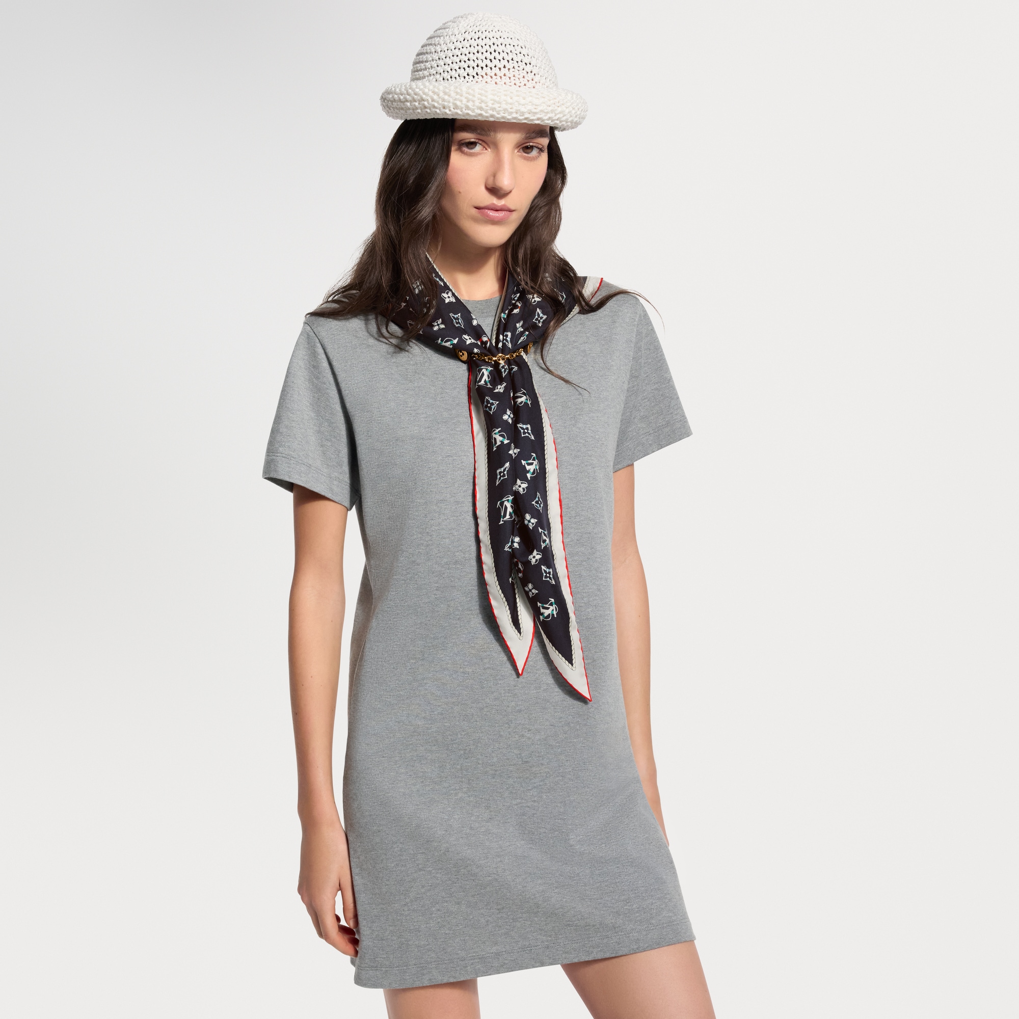 louis vuitton t shirt dress Ruffle Trim T-Shirt Dress - Women - Ready-to-Wear