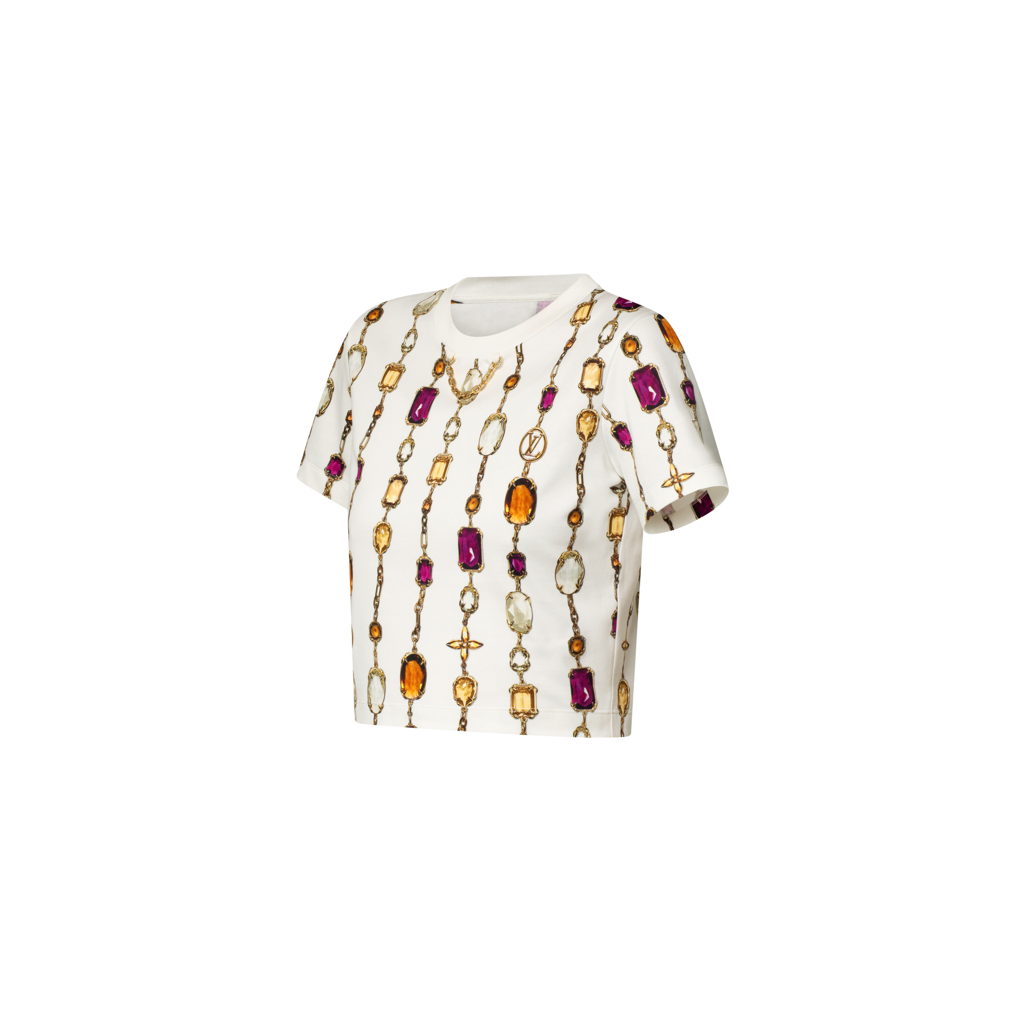  Ready-to-Wear Tops Necklace Print Crop Top | Louis Vuitton ® (Product zoom)