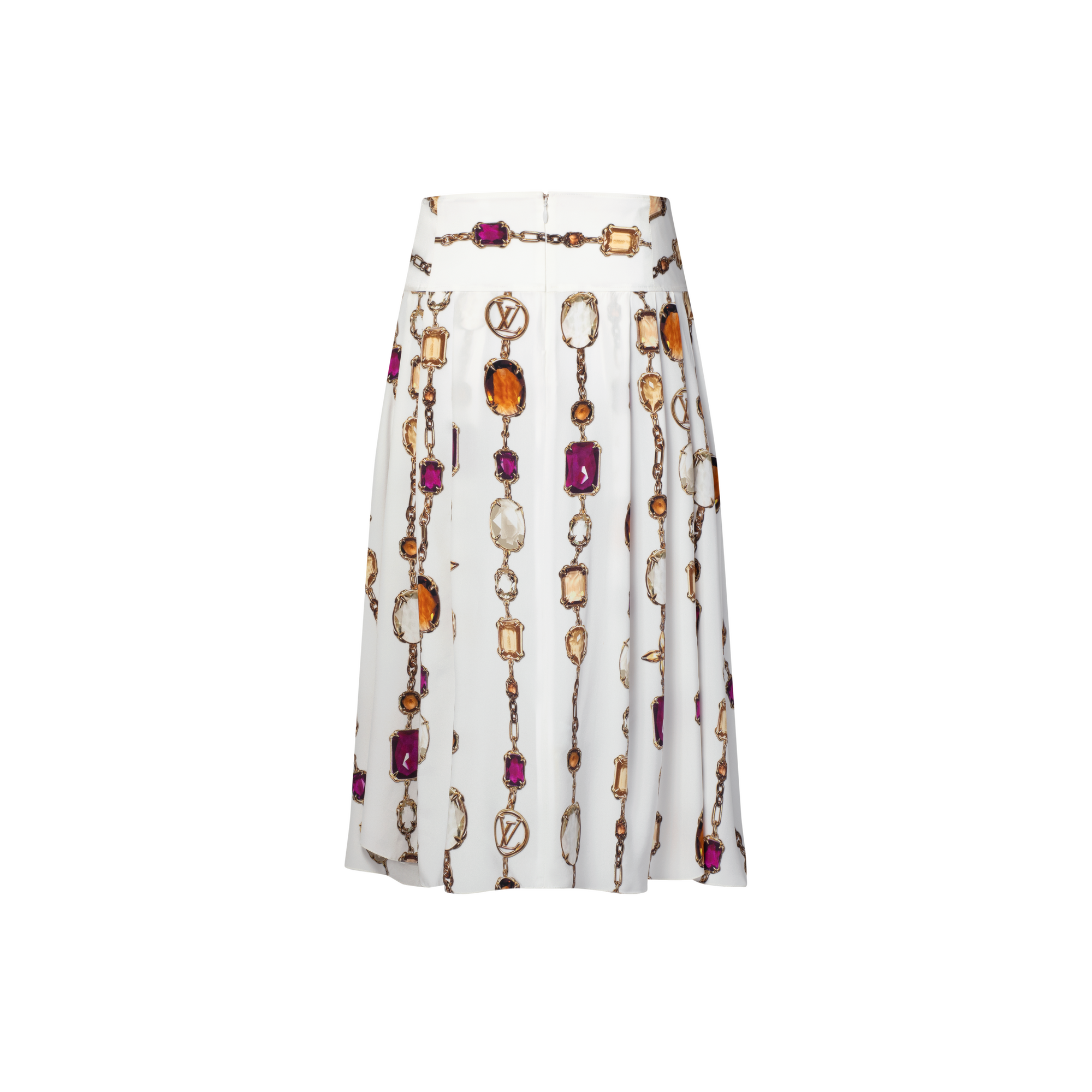  Ready-to-Wear Skirts and Shorts Necklace Print Midi Skirt | Louis Vuitton ® (Product zoom)