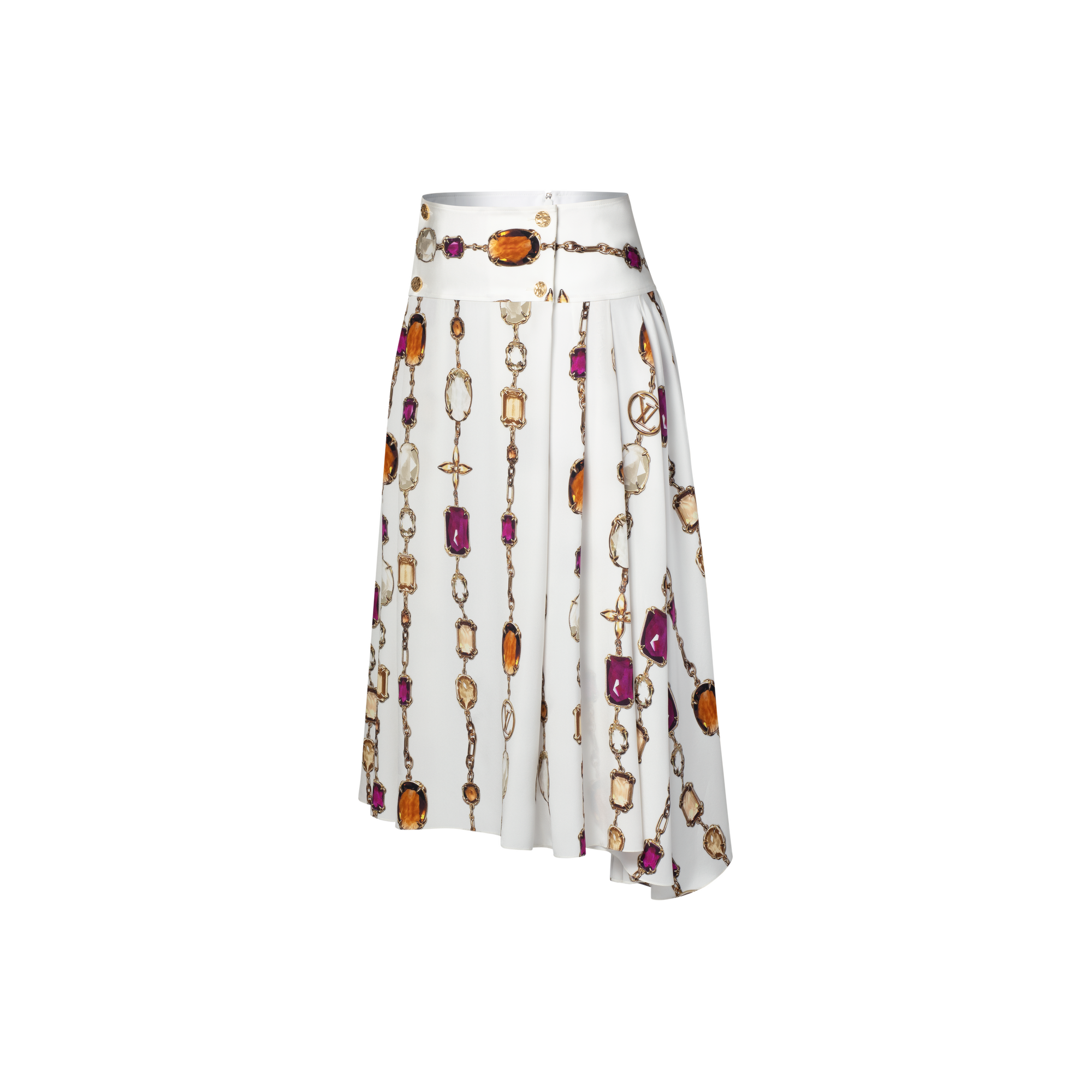  Ready-to-Wear Skirts and Shorts Necklace Print Midi Skirt | Louis Vuitton ® (Product zoom)