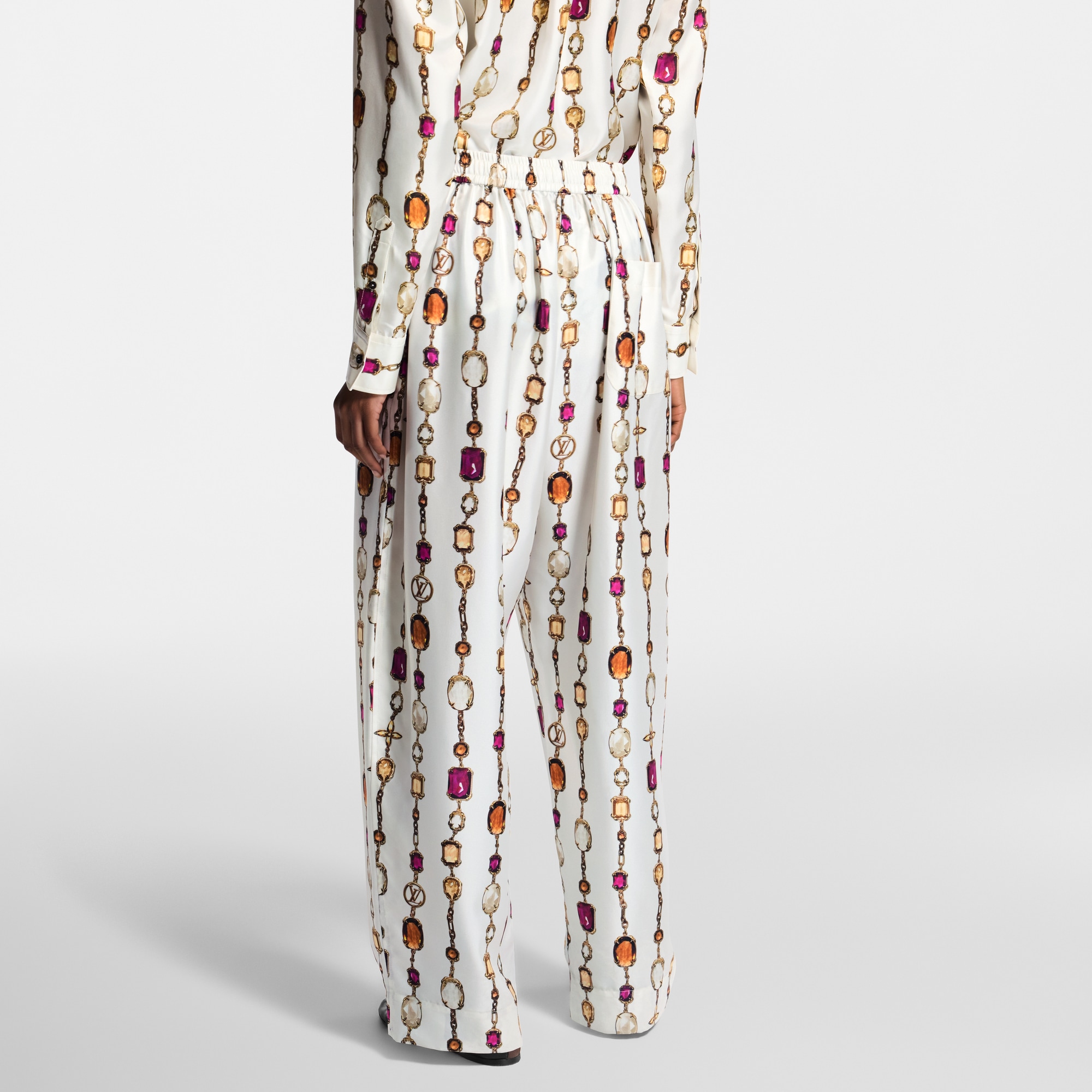  Ready-to-Wear Pants Necklace Print Pajama Pants | Louis Vuitton ® (Product zoom)