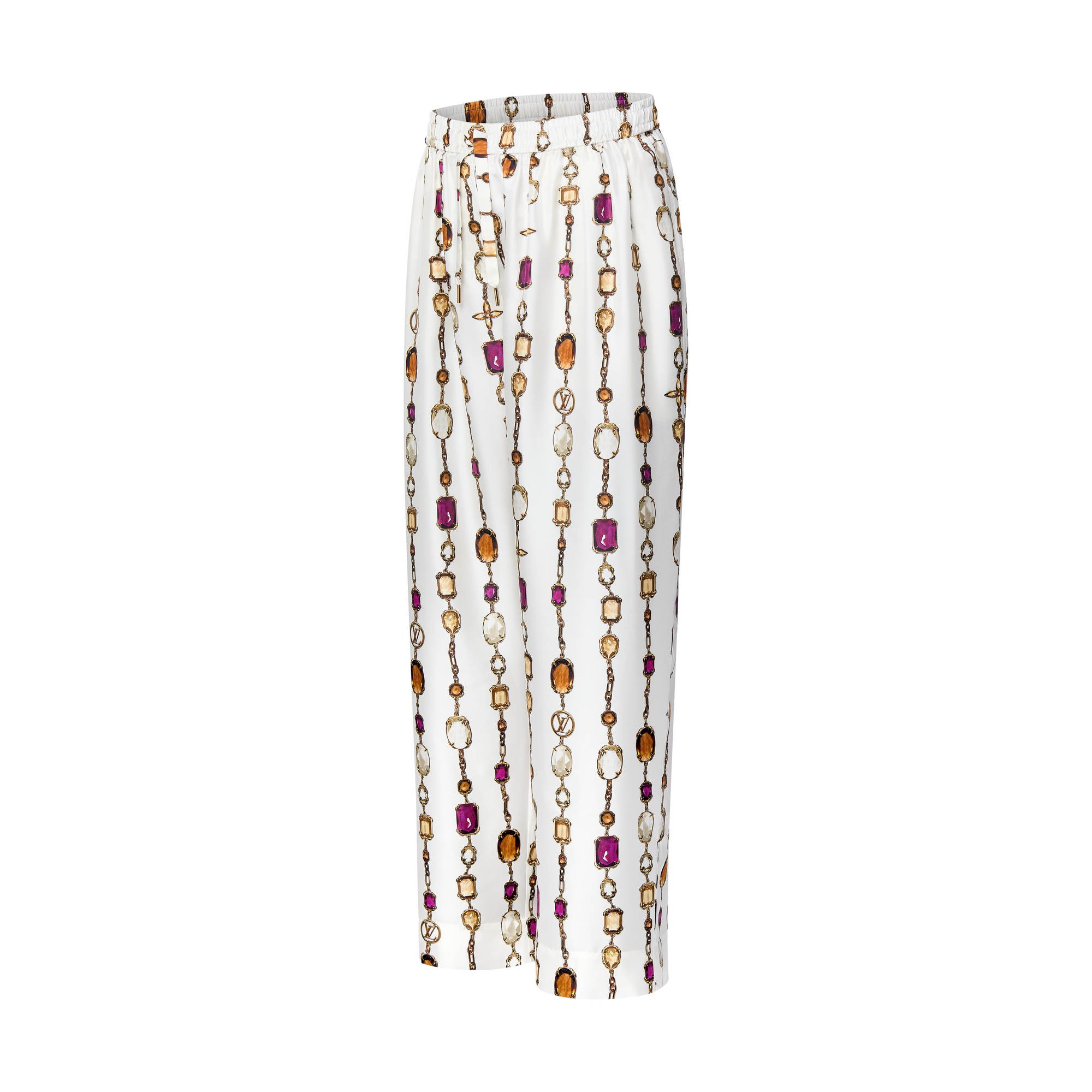  Ready-to-Wear Pants Necklace Print Pajama Pants | Louis Vuitton ® (Product zoom)