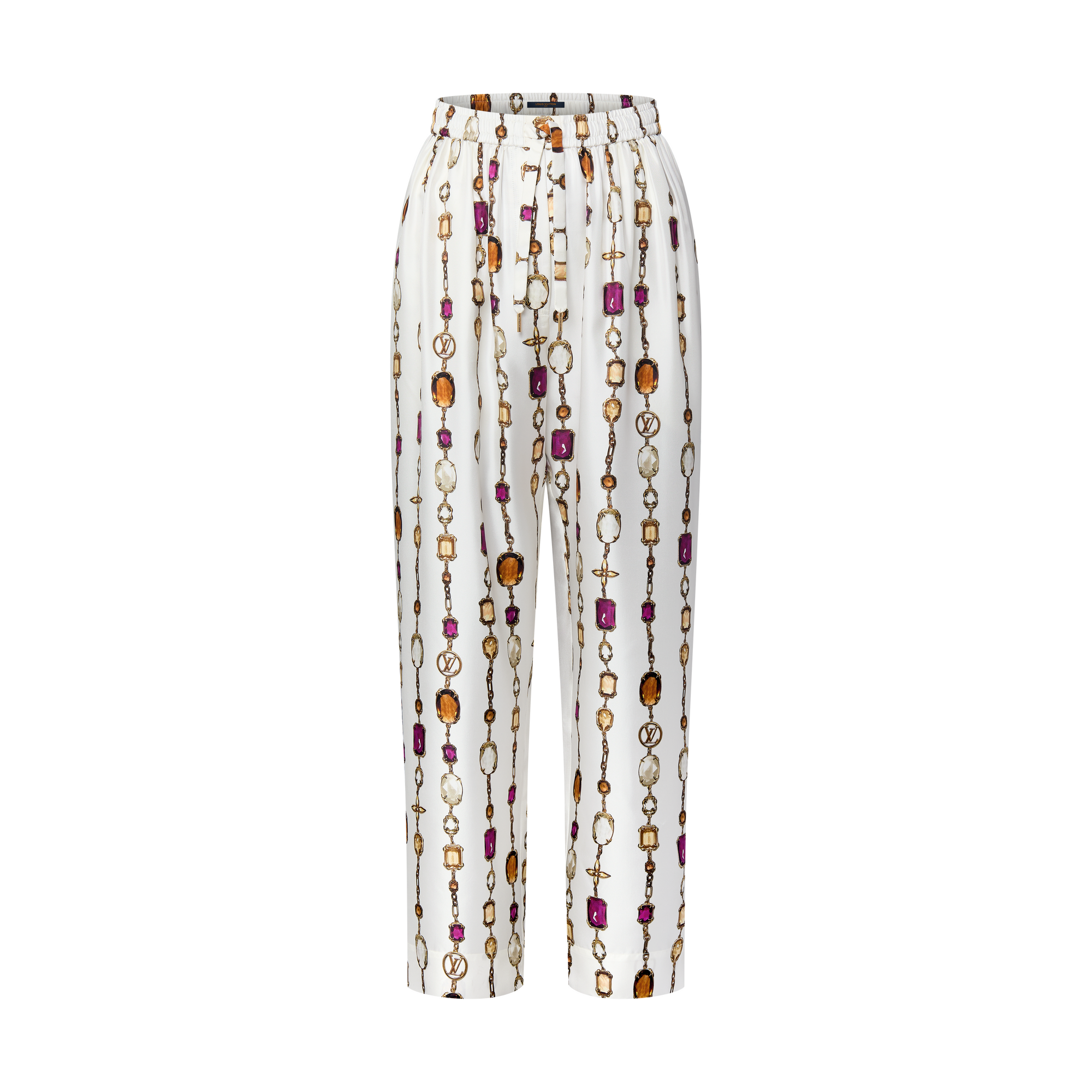  Ready-to-Wear Pants Necklace Print Pajama Pants | Louis Vuitton ® (Product zoom)