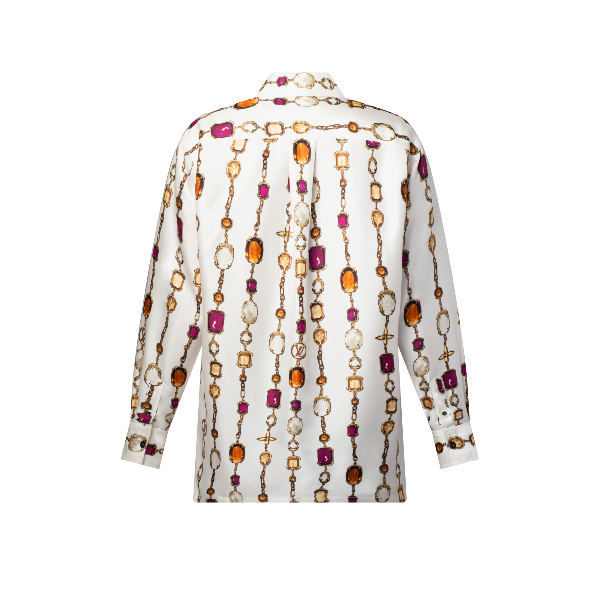  Ready-to-Wear Tops Necklace Print Silk Shirt | Louis Vuitton ® (Product zoom)