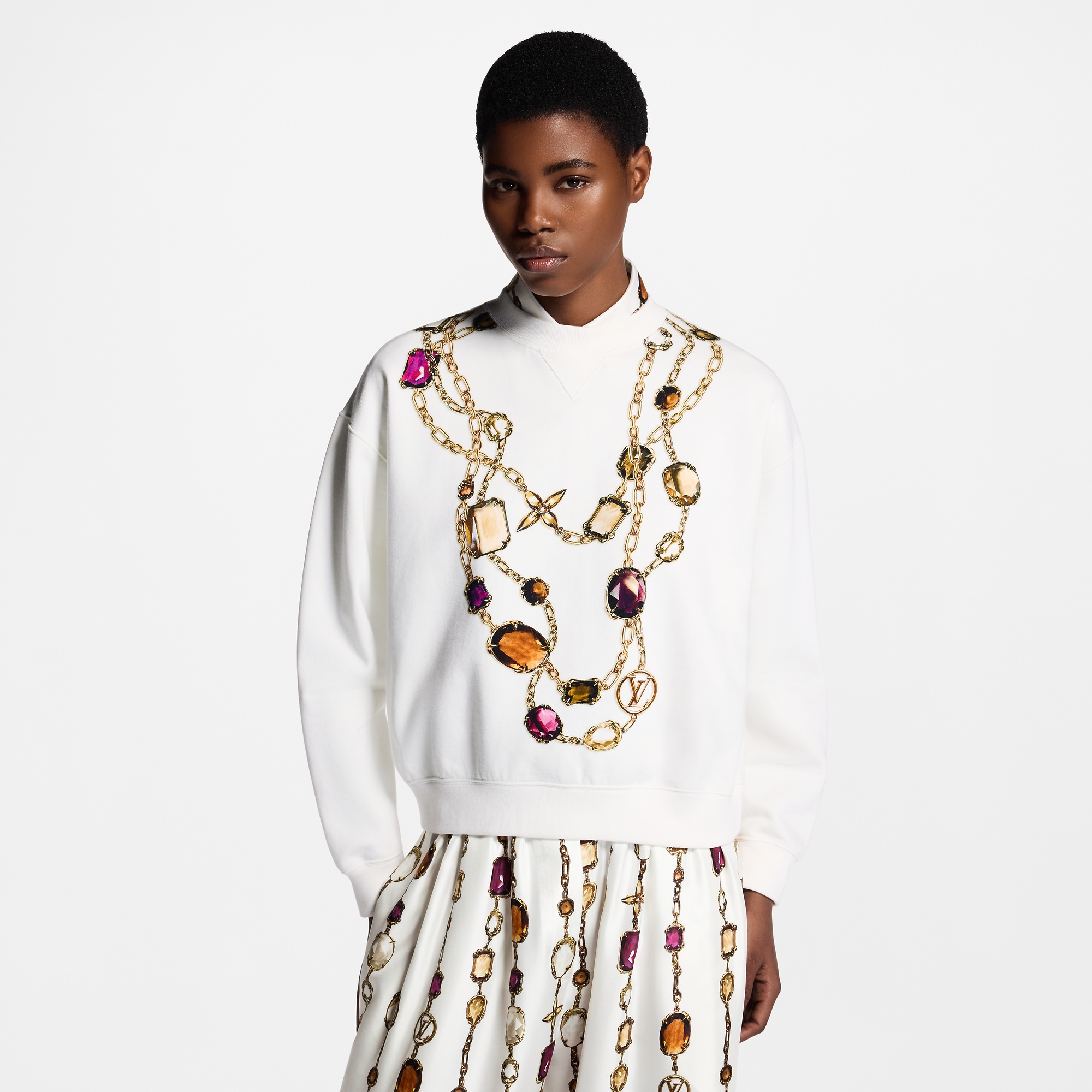 Necklace Print Sweater