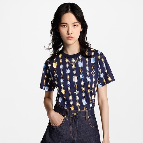 Ready-to-Wear Tops Necklace Print T-Shirt | Louis Vuitton ® (Product zoom)