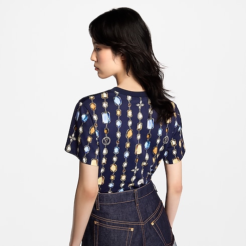 Ready-to-Wear Tops Necklace Print T-Shirt | Louis Vuitton ® (Product zoom)