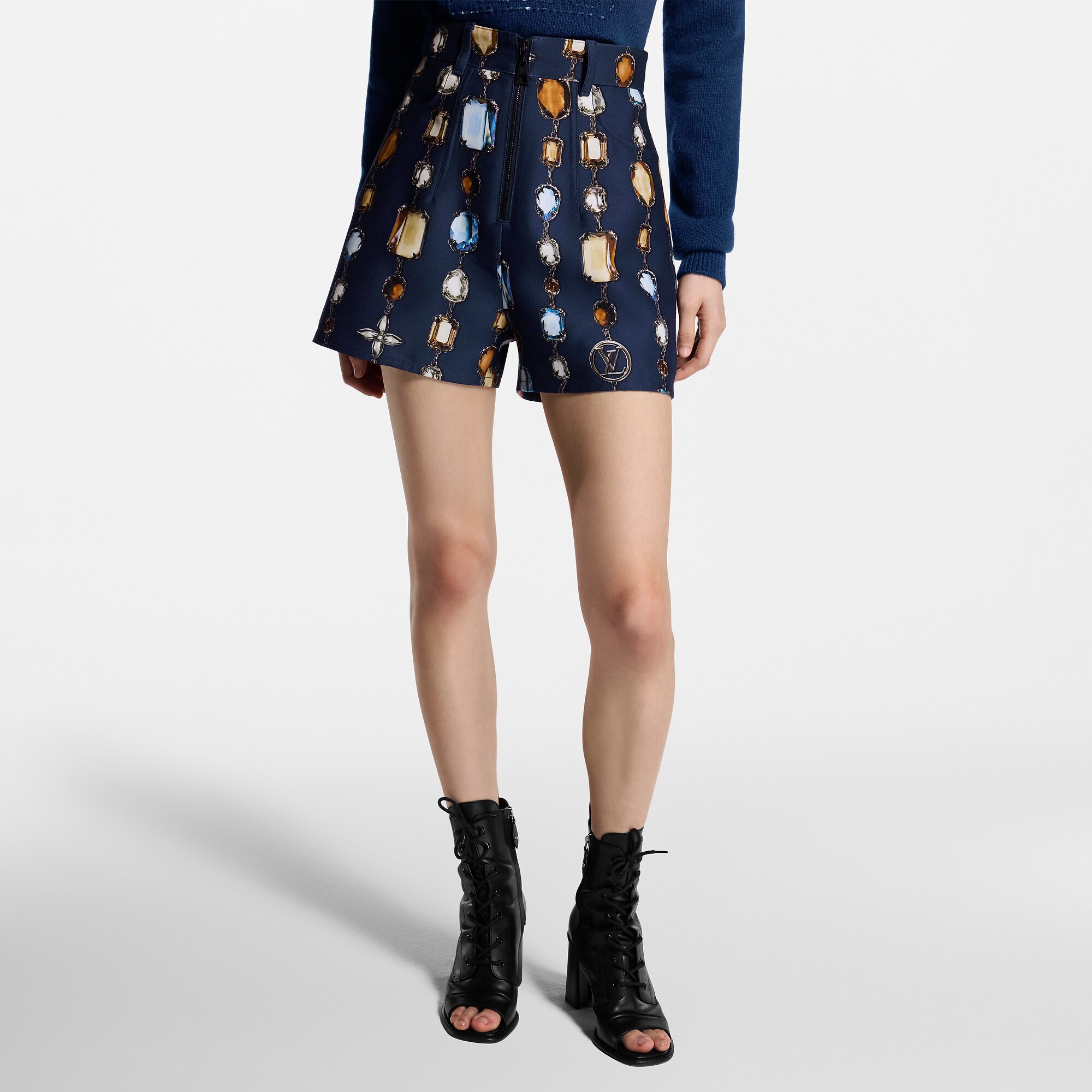 Necklace Print Tailored Shorts