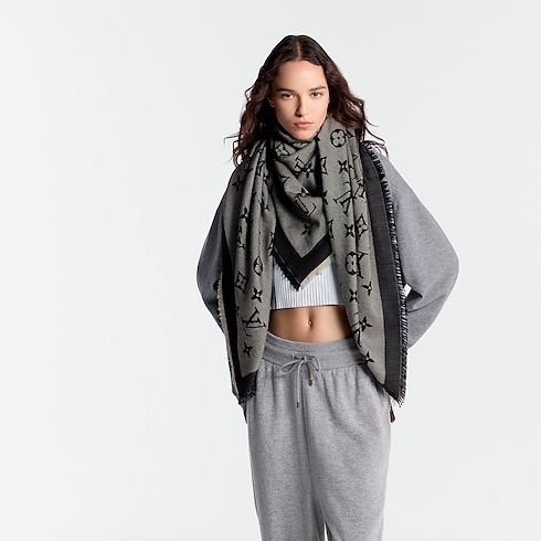 S00 Accessories Shawls and Stoles Neo Natté Monogram Shawl | Louis Vuitton ® (Product zoom)