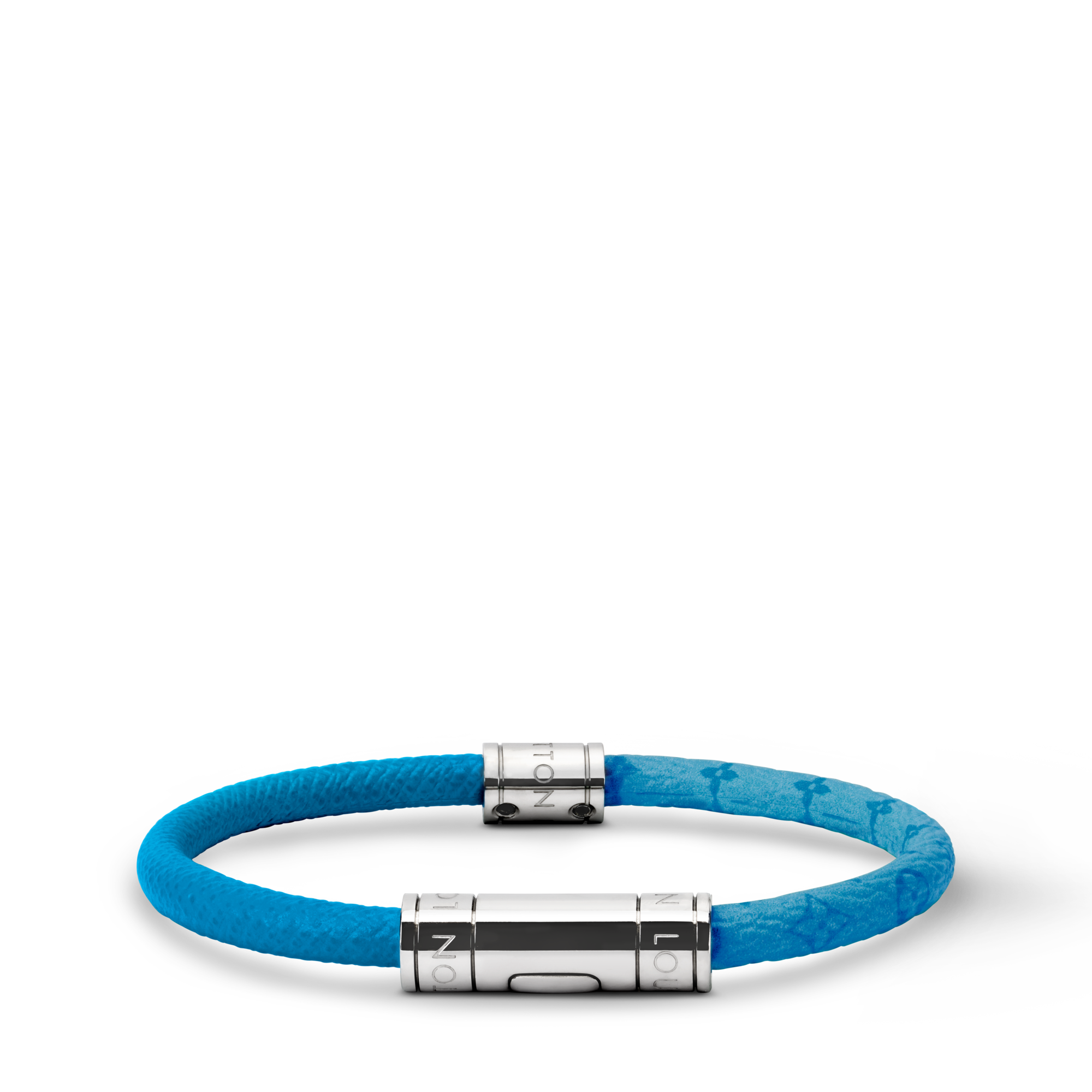 LOUIS VUITTON 青 レザーブレスレット・ネオスプリット Neo Split 