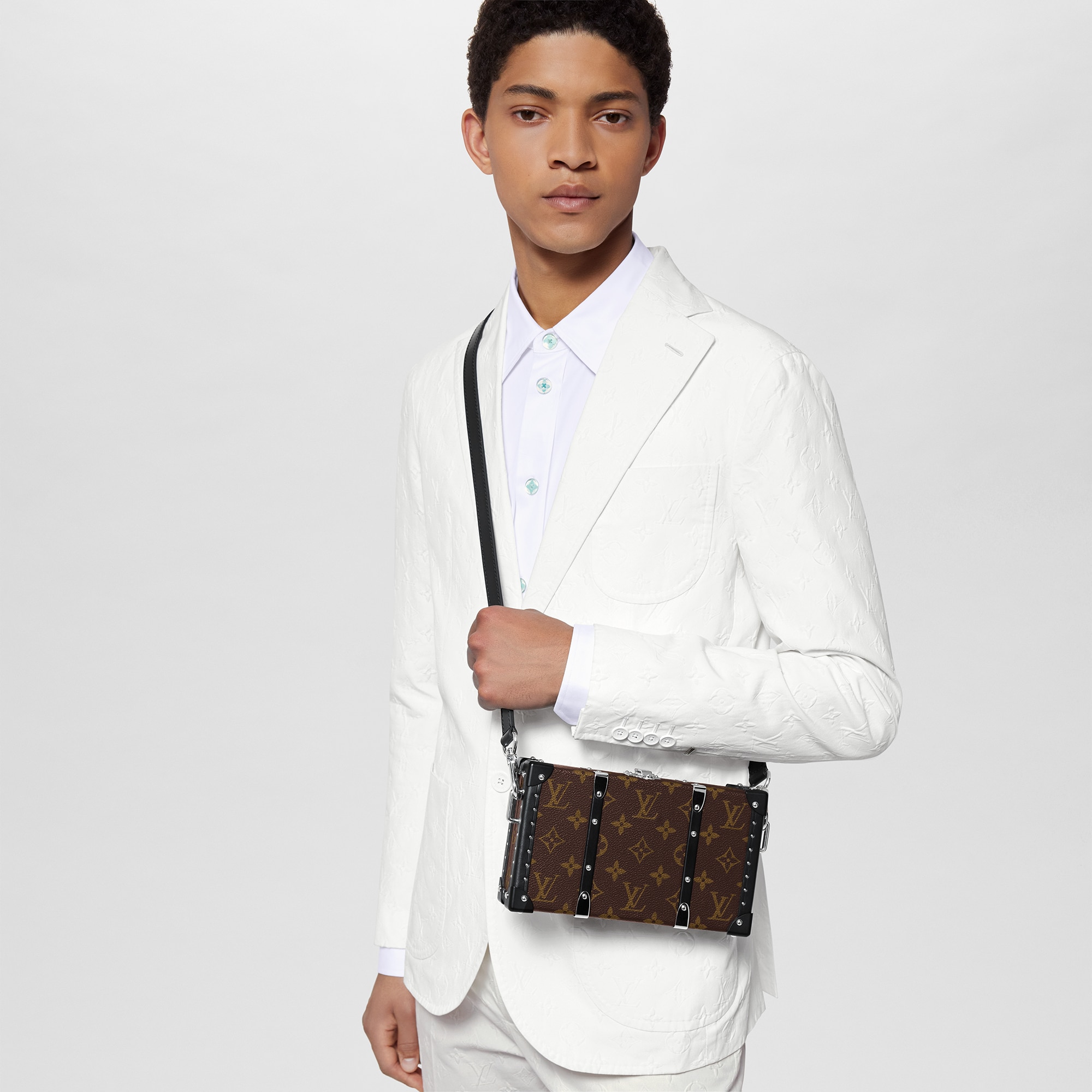 Monogram Macassar Canvas Hardsided Wearable Trunks Neo Wallet Trunk | Louis Vuitton ® (Product zoom)
