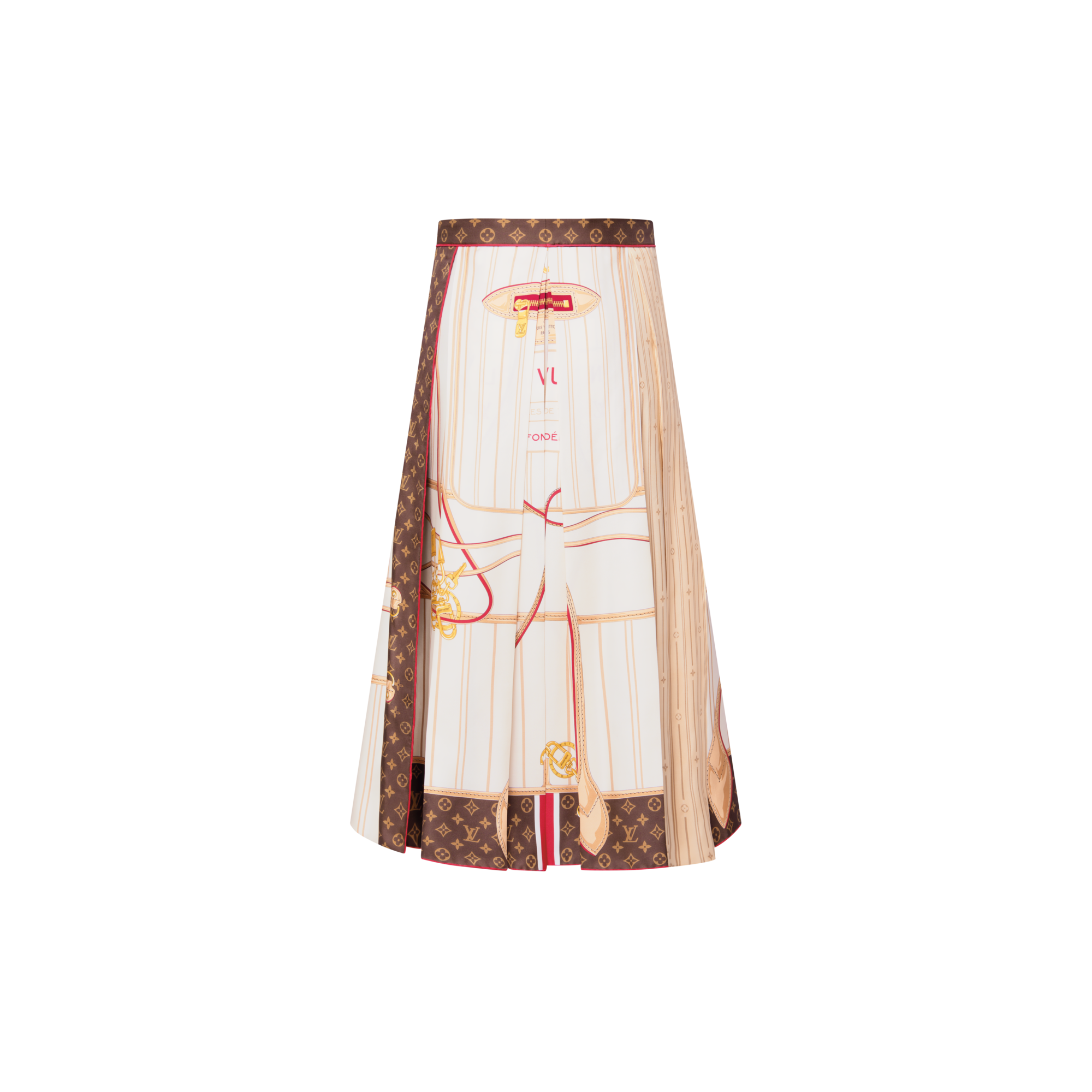  Ready-to-Wear Skirts and Shorts Neverfull Foulard Print Midi Skirt | Louis Vuitton ® (Product zoom)