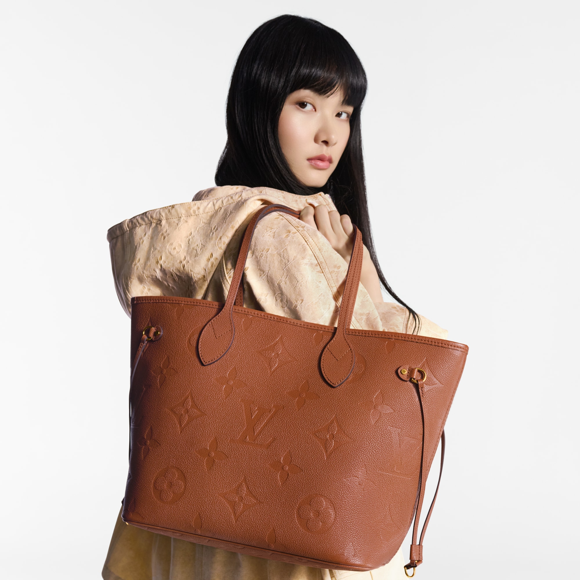 Monogram Empreinte Leather Handbags All Handbags Neverfull MM | Louis Vuitton ® (Product zoom)