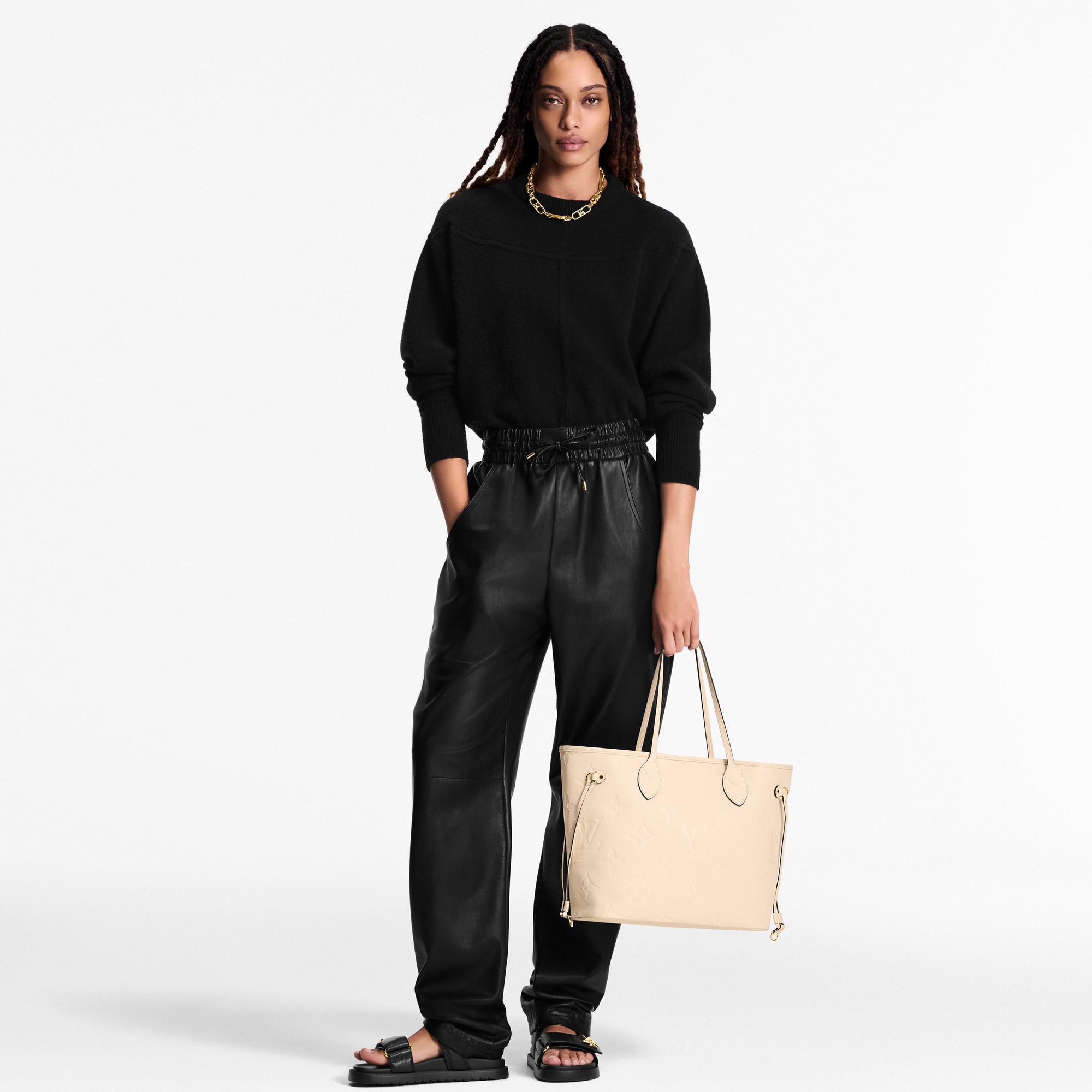 Monogram Empreinte Leather Handbags All Handbags Neverfull MM | Louis Vuitton ® (Product zoom)