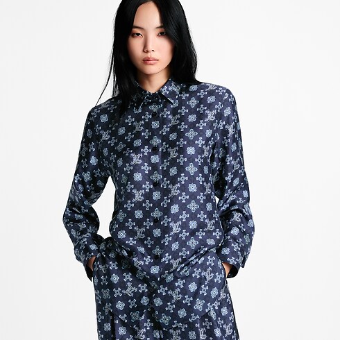 Ready-to-Wear Tops Nouveau Monogram Silk Shirt | Louis Vuitton ® (Product zoom)