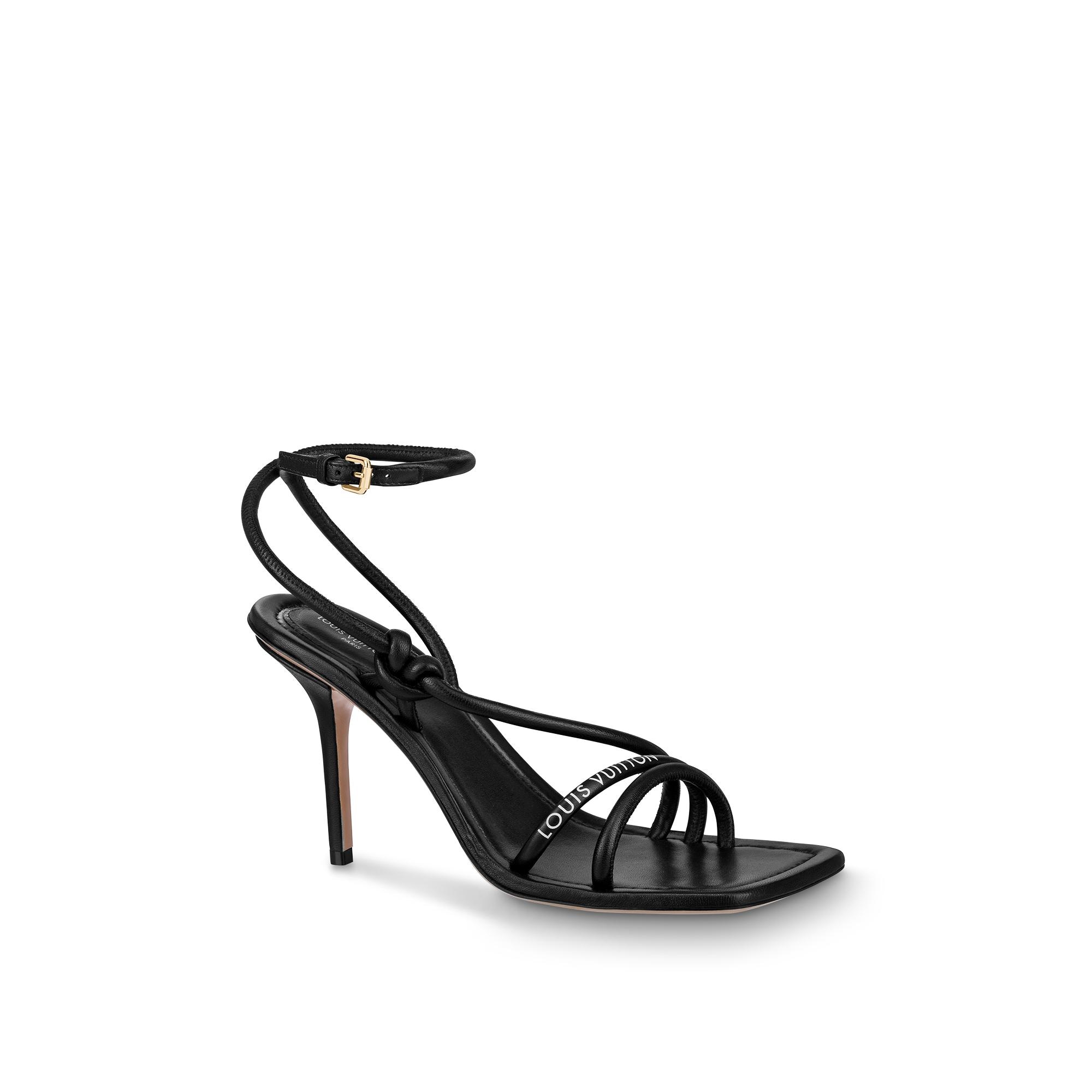 Louis vuitton black heels with strap Clearance