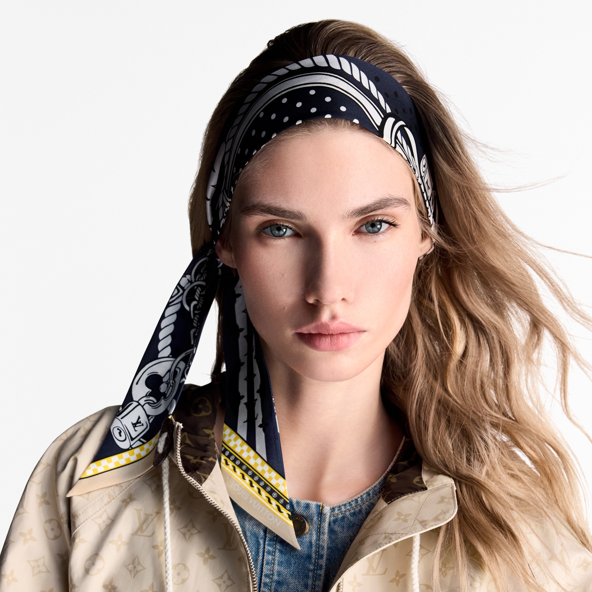 S00 Accessories Silk Squares and Bandeaus  Ocean Bandana BB Bandeau | Louis Vuitton ® (Product zoom)