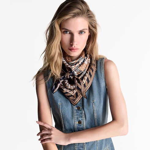 S00 Accessories Silk Squares and Bandeaus Ocean Bandana Square 90 | Louis Vuitton ® (Product zoom)