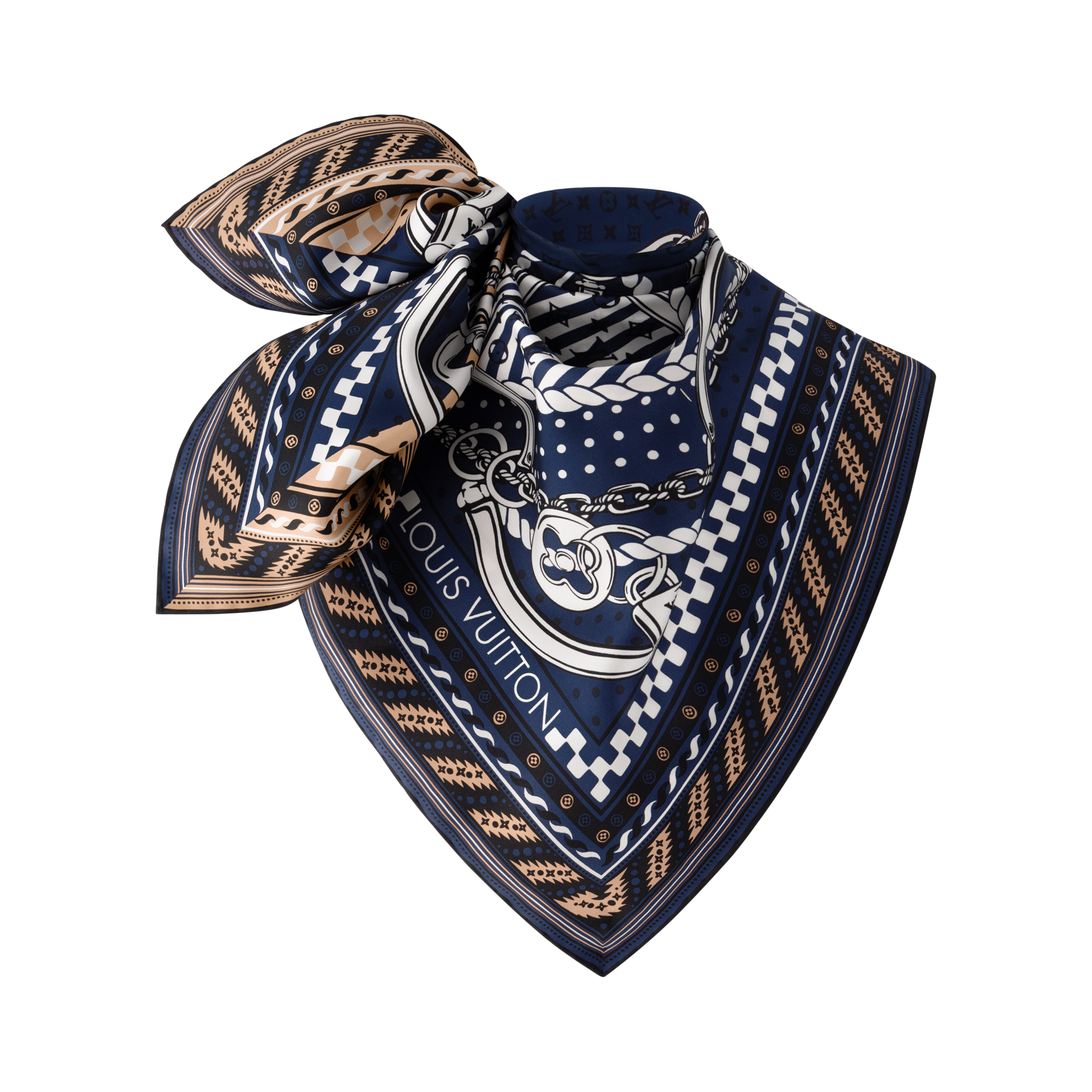 S00 Accessories Silk Squares and Bandeaus  Ocean Bandana Square 90 | Louis Vuitton ® (Product zoom)