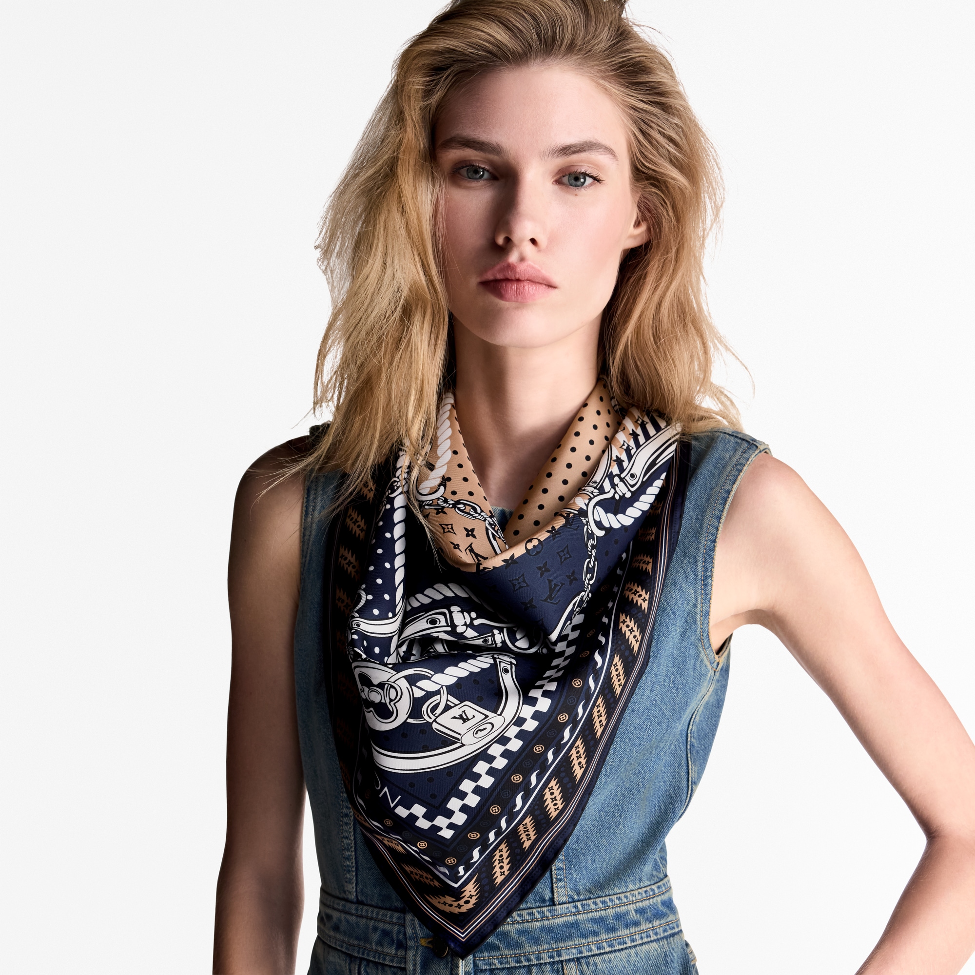 S00 Accessories Silk Squares and Bandeaus  Ocean Bandana Square 90 | Louis Vuitton ® (Product zoom)