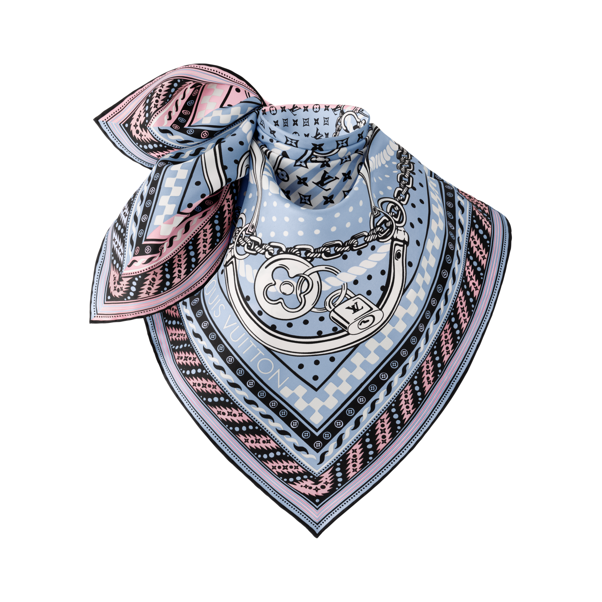 S00 Accessories Silk Squares and Bandeaus  Ocean Bandana Square 90 | Louis Vuitton ® (Product zoom)
