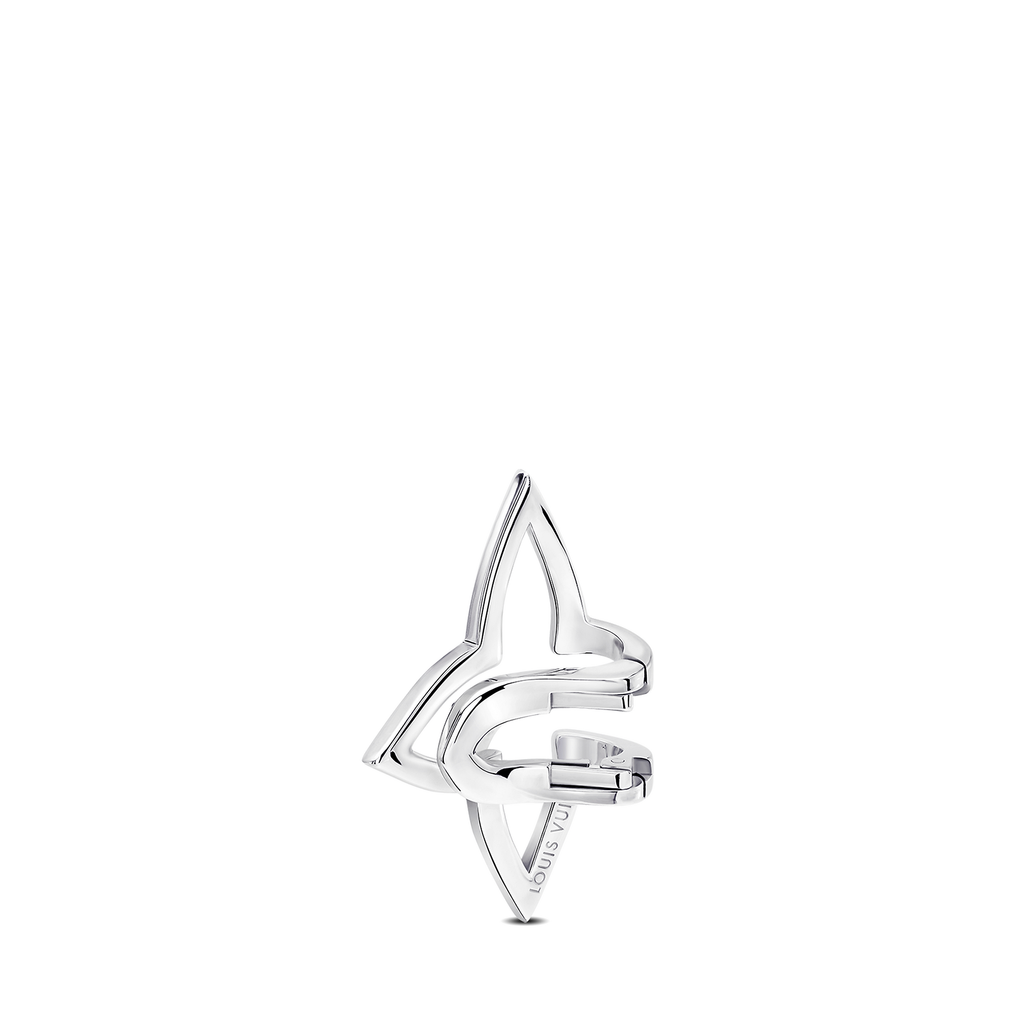 Ombre Blossom Earcuff, White Gold and Diamonds