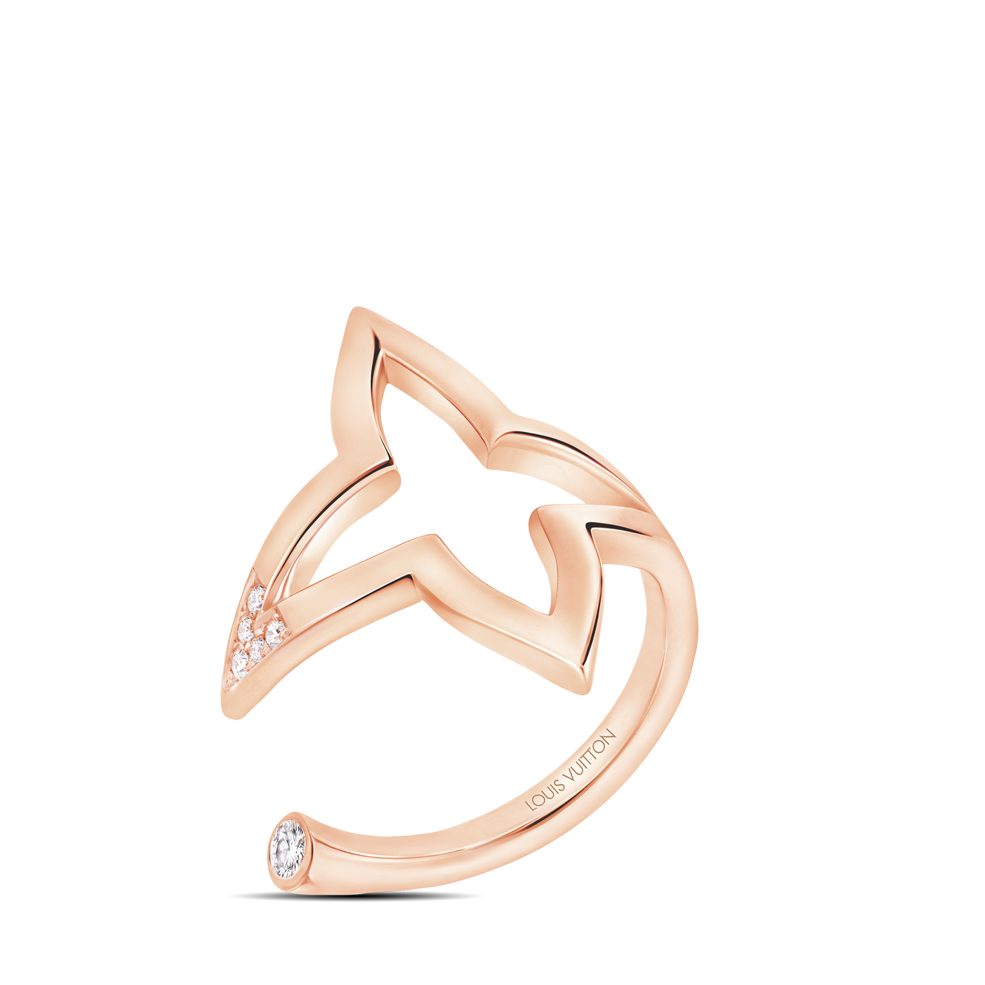  Categories Rings Ombre Blossom Open Ring, Pink Gold and Diamonds | Louis Vuitton ® (Product zoom)
