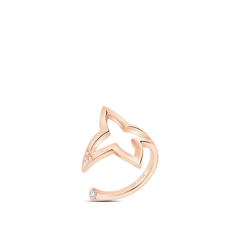 Categories Rings Ombre Blossom Open Ring, Pink Gold and Diamonds | Louis Vuitton ® (Product zoom)