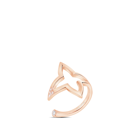Categories Rings Ombre Blossom Open Ring, Pink Gold and Diamonds | Louis Vuitton ® (Product zoom)