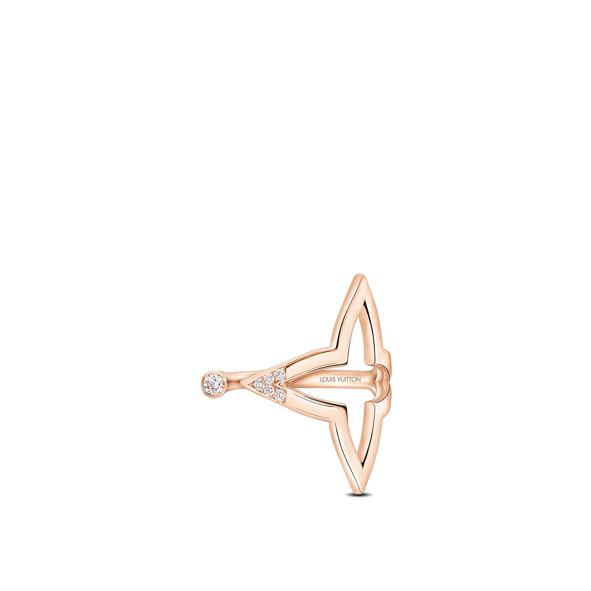 Ombre Blossom Open Ring, Pink Gold and Diamonds