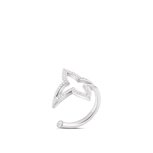 Categories Rings Ombre Blossom Open Ring, White Gold and Diamonds | Louis Vuitton ® (Product zoom)