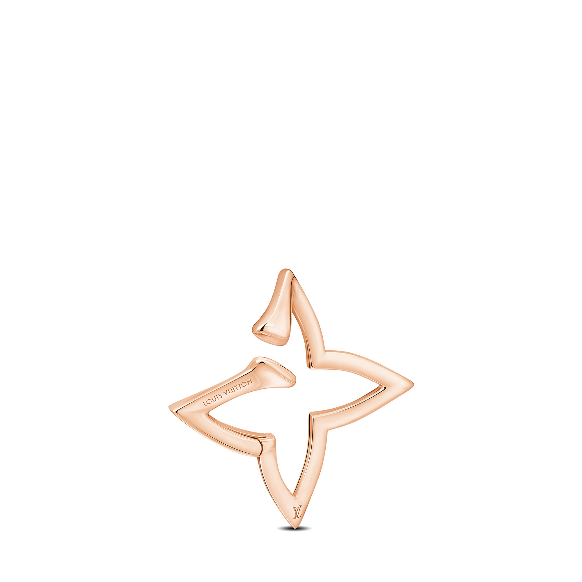 Ombre Blossom Overlap Hoop, Pink Gold and Diamonds
