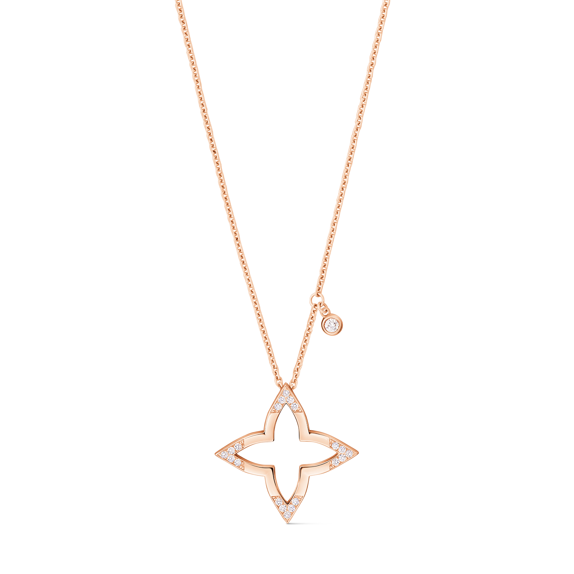 Ombre Blossom Pendant, Pink Gold and Diamonds