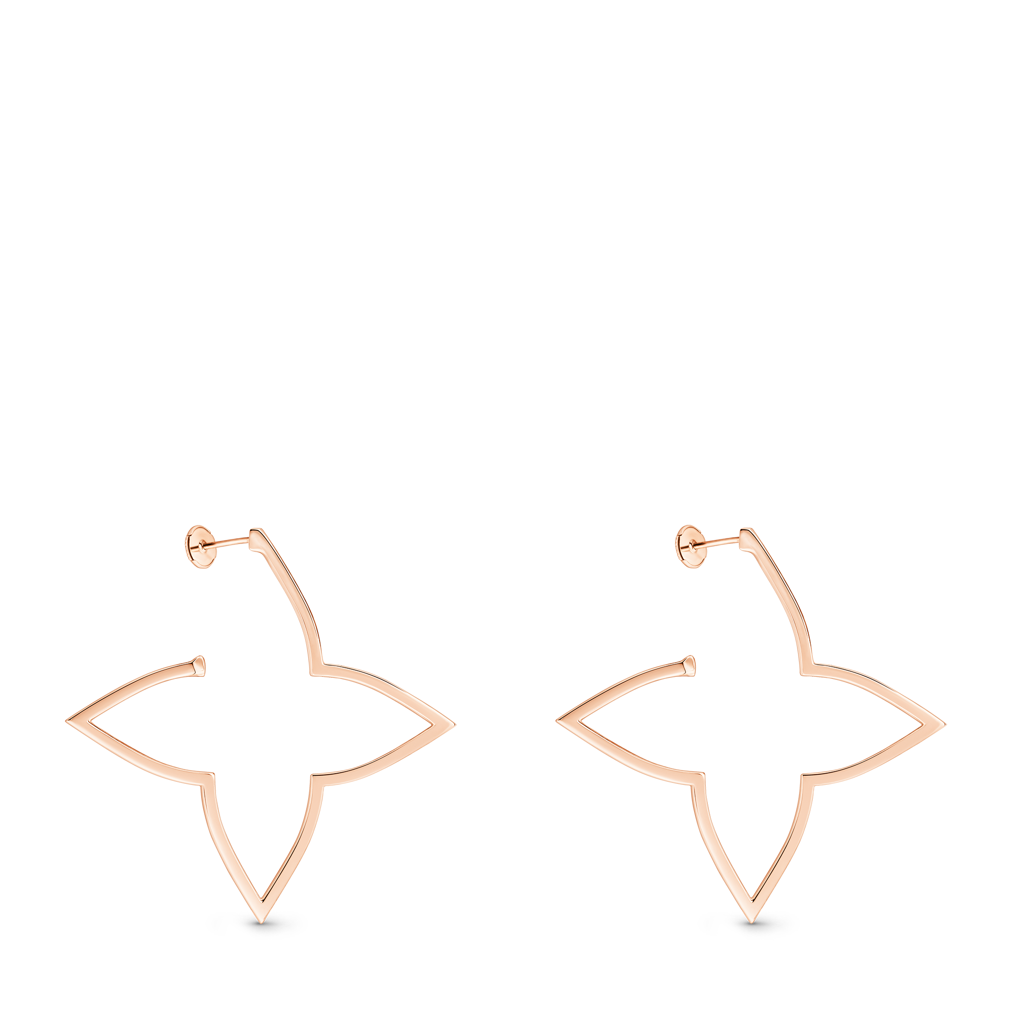  Categories Earrings Ombre Blossom XL Hoops, Pink Gold and Diamonds | Louis Vuitton ® (Product zoom)