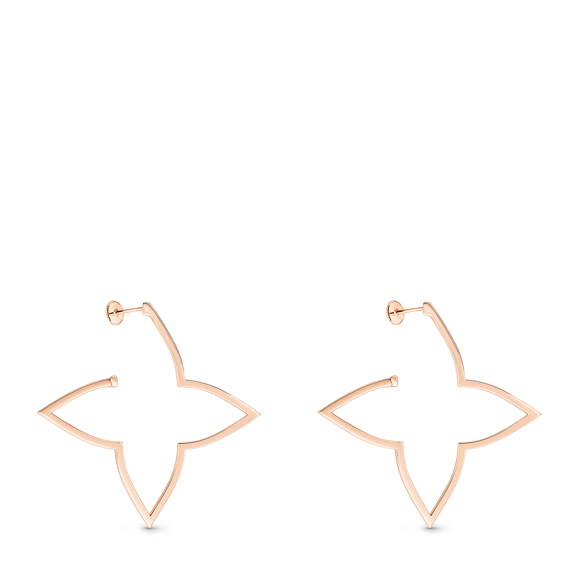 Ombre Blossom XL Hoops, Pink Gold and Diamonds