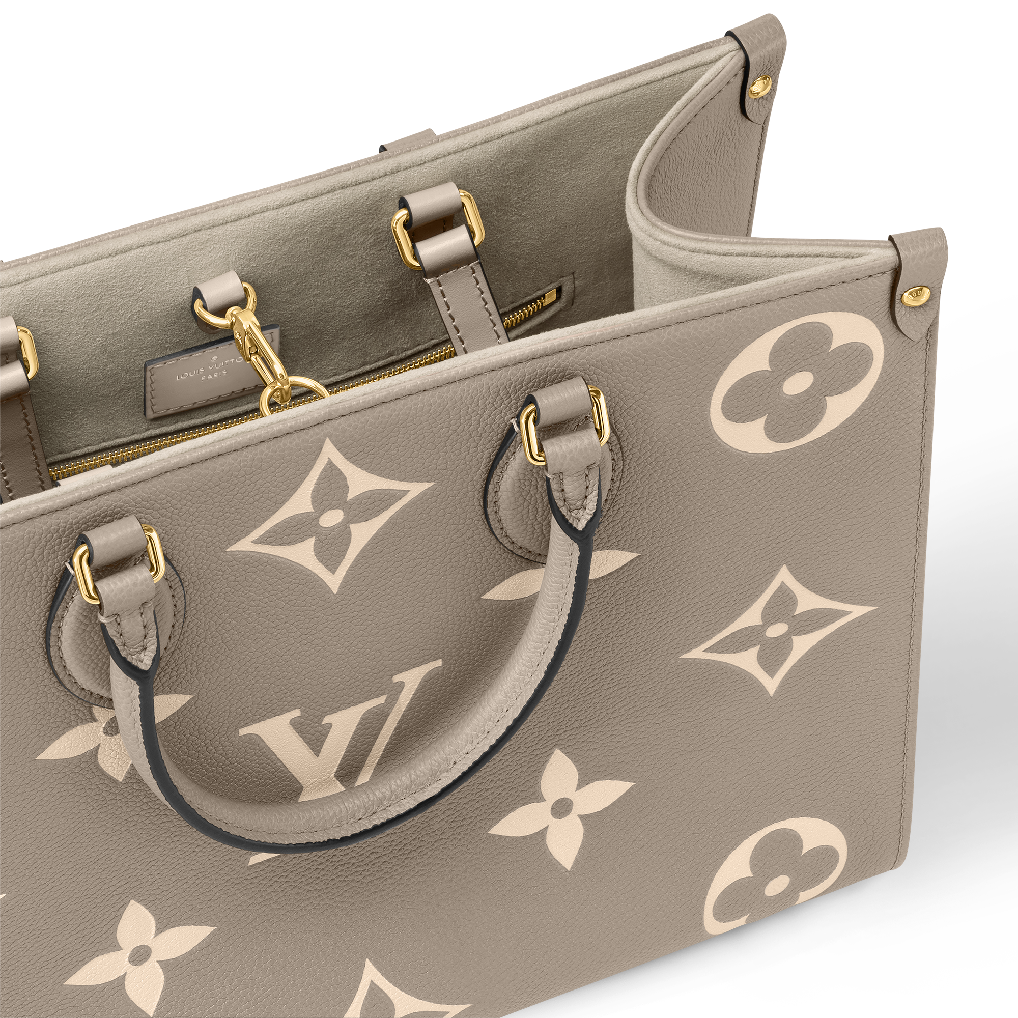 Bicolor Monogram Empreinte Leather Handbags All Collections OnTheGo MM | Louis Vuitton ® (Product zoom)