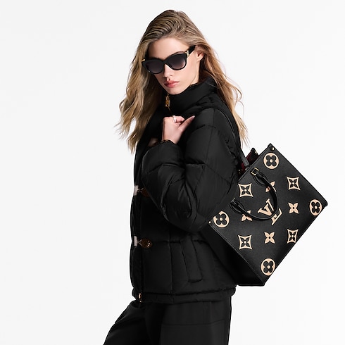 Bicolor Monogram Empreinte Leather Handbags All Collections OnTheGo MM | Louis Vuitton ® (Product zoom)