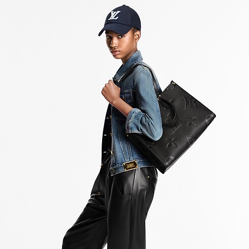 Monogram Empreinte Leather Handbags All Collections Onthego MM | Louis Vuitton ® (Product zoom)