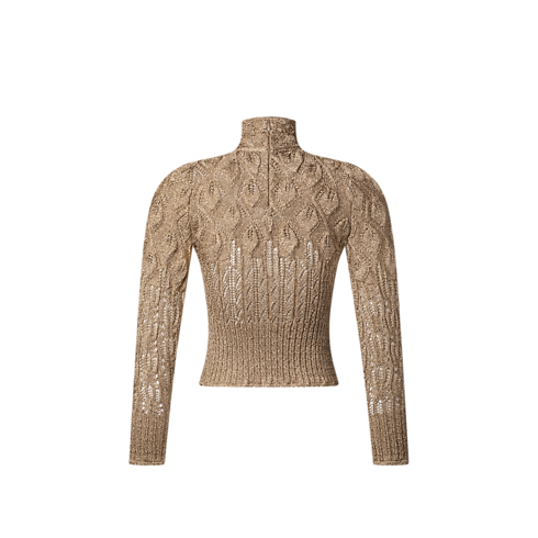 Ready-to-Wear Knitwear Openwork Glitter Knit Pullover | Louis Vuitton ® (Product zoom)