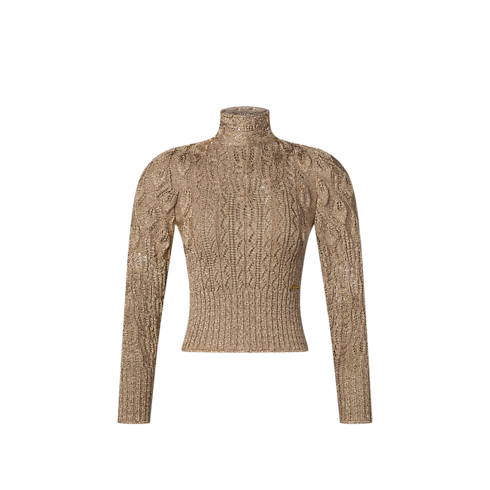 Ready-to-Wear Knitwear Openwork Glitter Knit Pullover | Louis Vuitton ® (Product zoom)