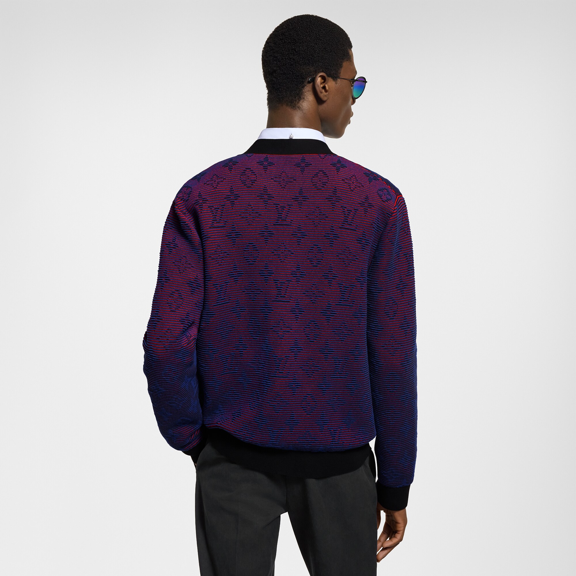 Optical Monogram Jacquard Cardigan