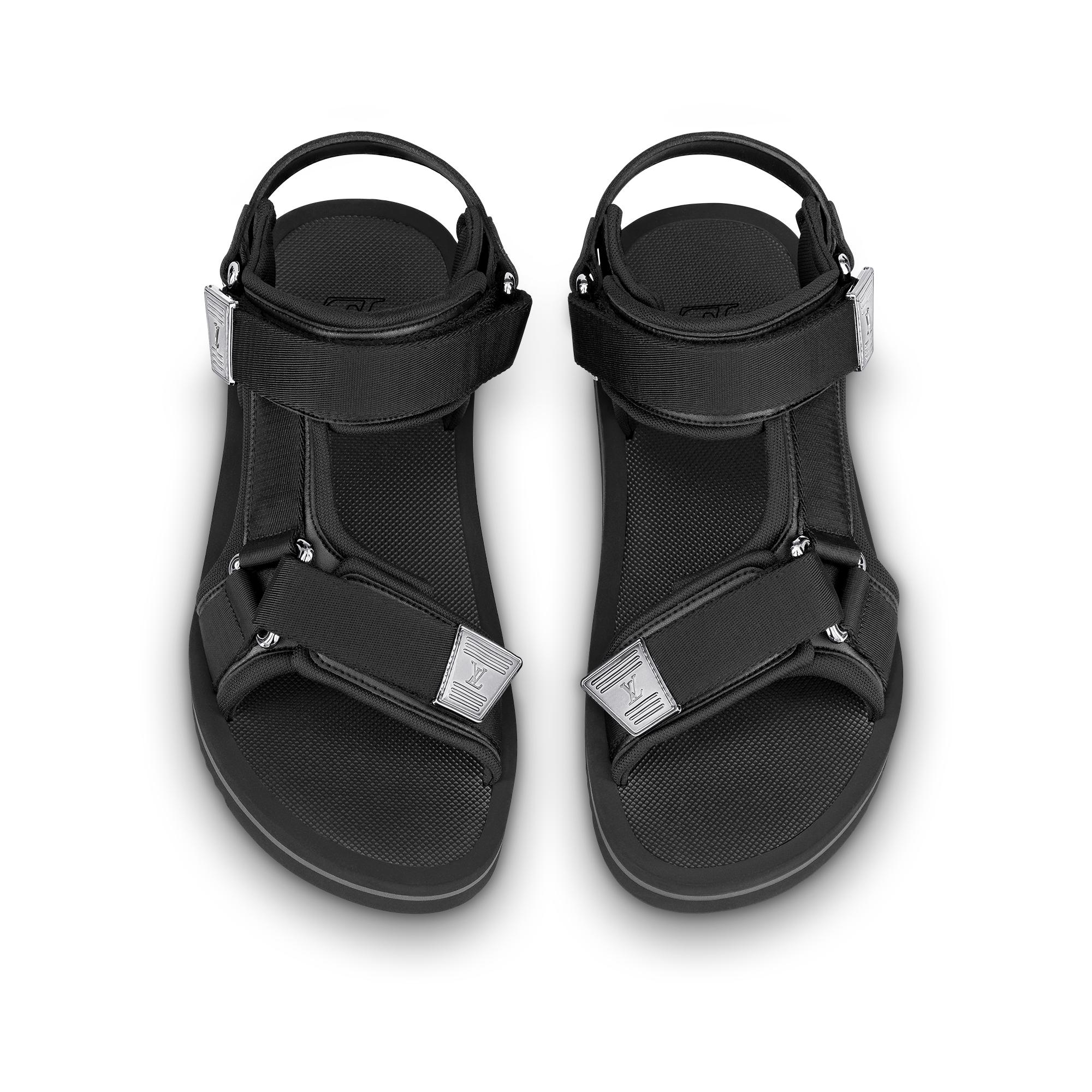 Panama Sandal In Black Men Shoes Louis Vuitton