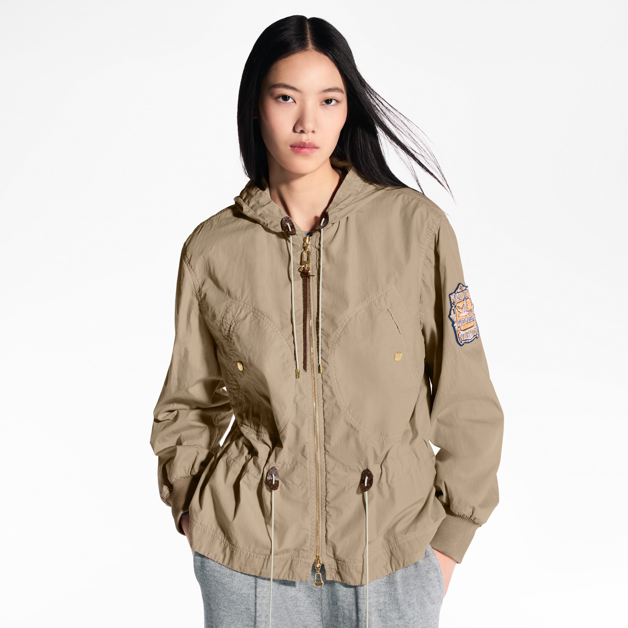  Ready-to-Wear Coats and Jackets Peach-Effect Peplum Parka | Louis Vuitton ® (Product zoom)