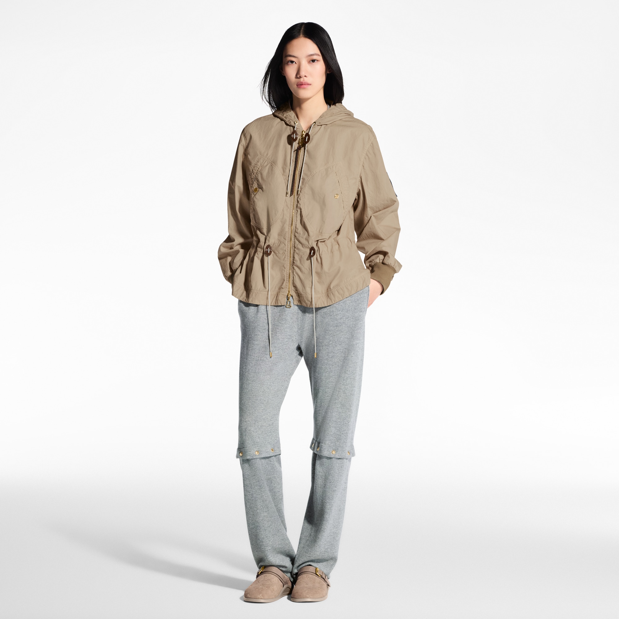  Ready-to-Wear Coats and Jackets Peach-Effect Peplum Parka | Louis Vuitton ® (Product zoom)
