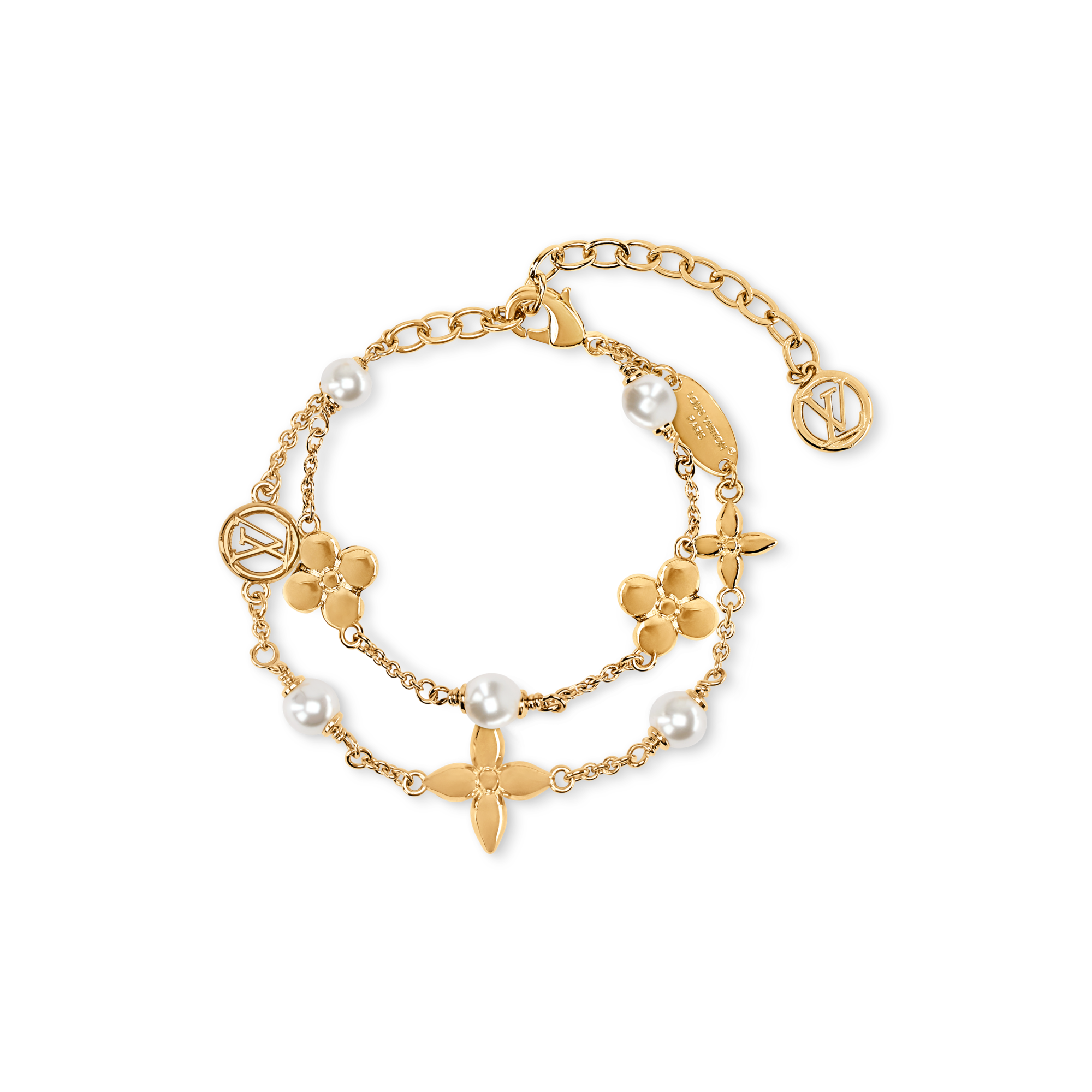 Pearl Constellations Bracelet S00 - Women - Fashion Jewelry  Louis Vuitton Brown Ribbon Charm with Gold Logo and Pearl Bracelet main image 0