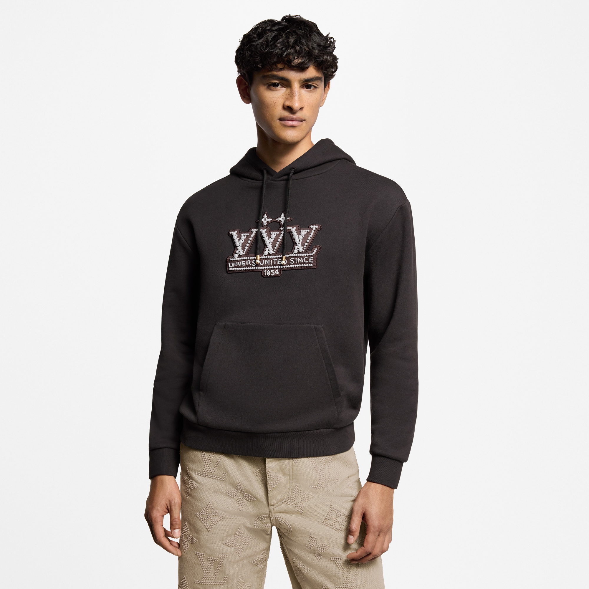  Ready-to-Wear All Ready-to-Wear Pearl-Embellished Hoodie | Louis Vuitton ® (Product zoom)
