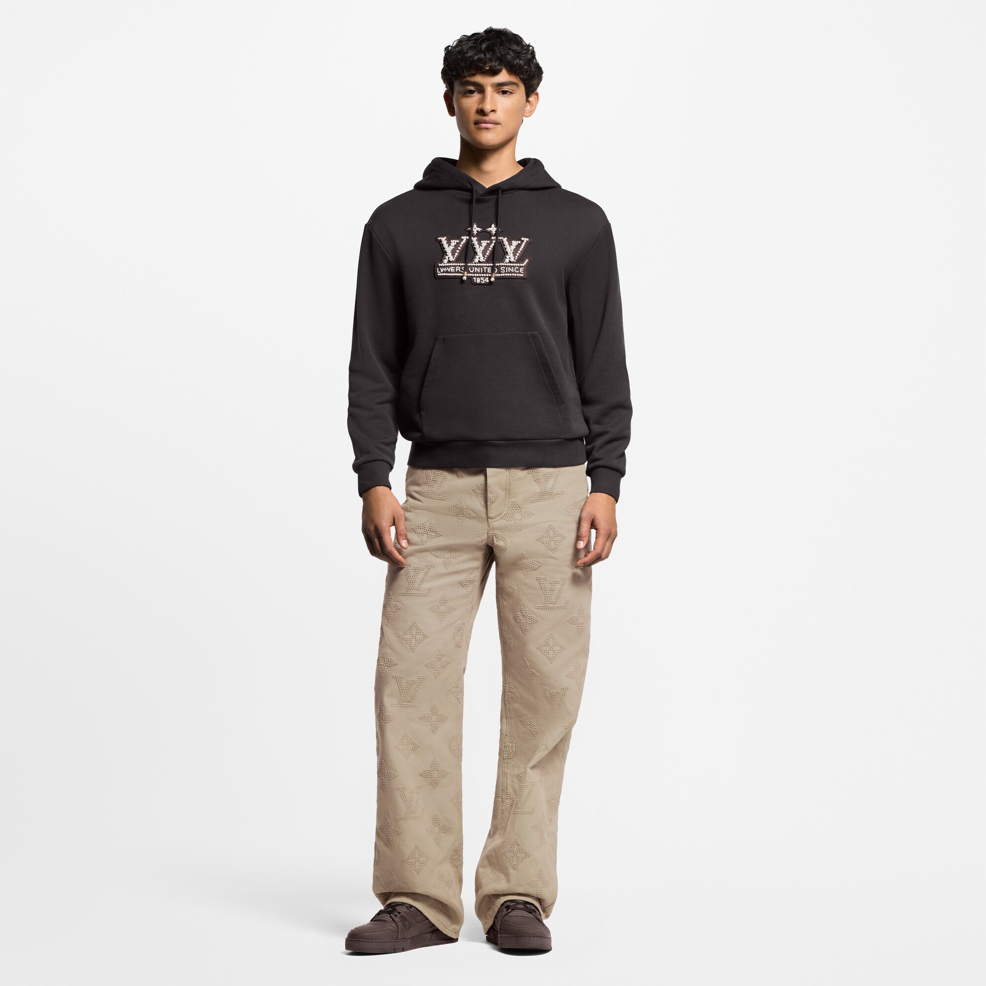  Ready-to-Wear All Ready-to-Wear Pearl-Embellished Hoodie | Louis Vuitton ® (Product zoom)