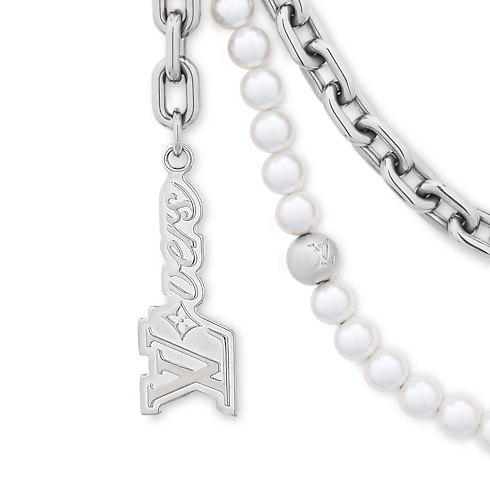 S00 Accessories Key Holders and Bag Charms Pearls Mini Chain Belt | Louis Vuitton ® (Product zoom)