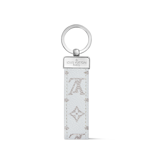 Pearly Monogram Dragonne Key Holder Back View