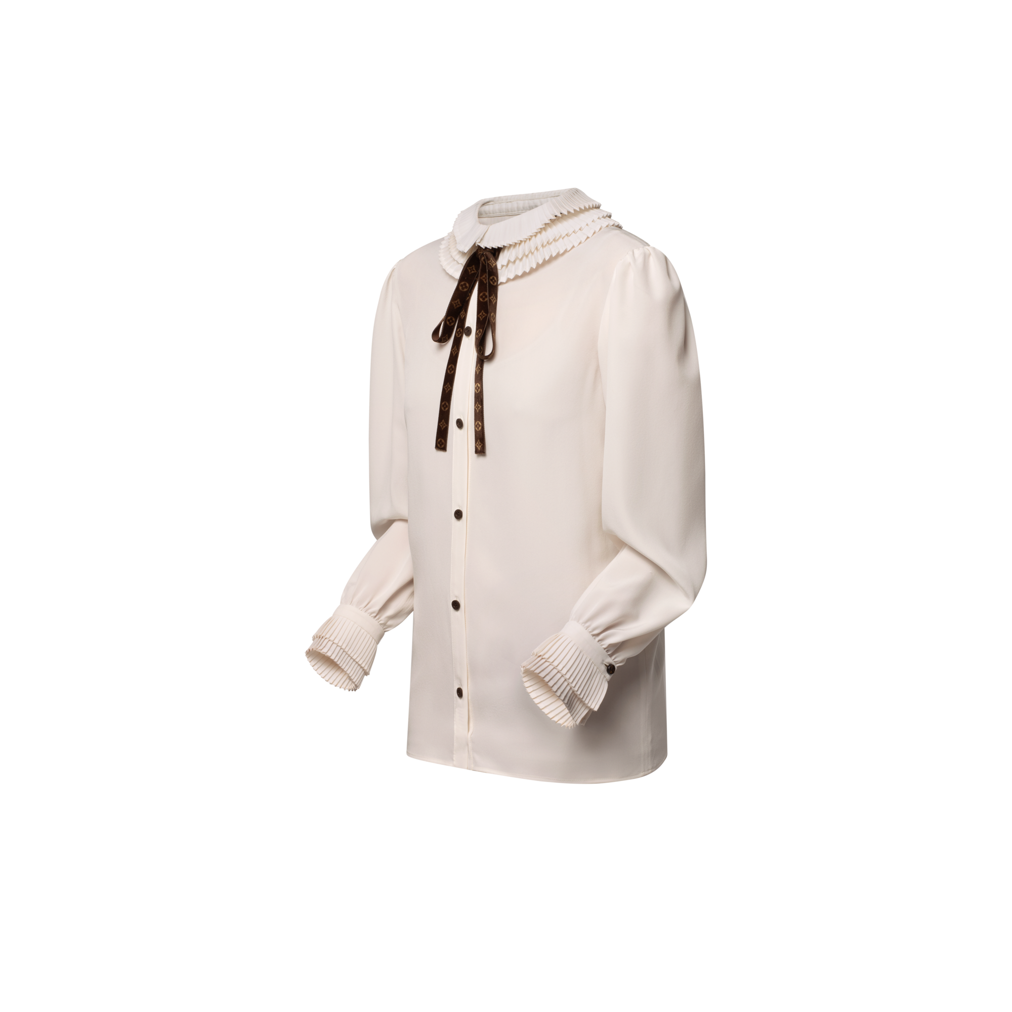  Ready-to-Wear Tops Pleat Collar Blouse | Louis Vuitton ® (Product zoom)